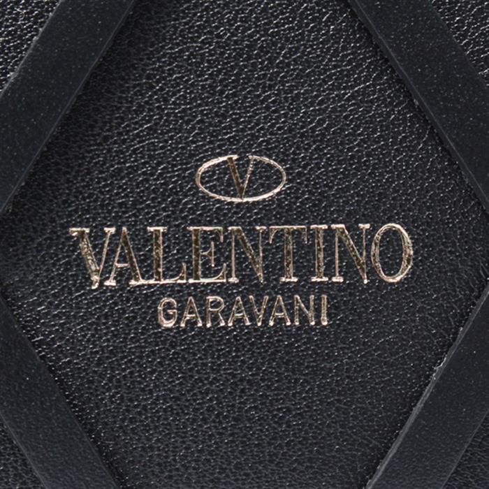 ヴァレンティノ バッグ レディース ロックスタッズ付きチェーンショルダーバッグ レザー ブラック VALENTINO 中古