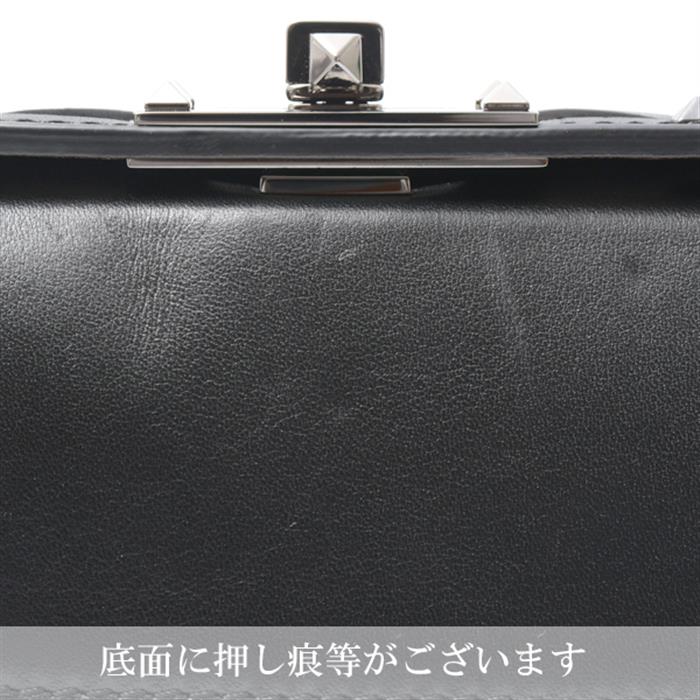 ヴァレンティノ バッグ レディース ロックスタッズ付きチェーンショルダーバッグ レザー ブラック VALENTINO 中古