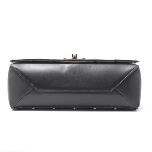 ヴァレンティノ バッグ レディース ロックスタッズ付きチェーンショルダーバッグ レザー ブラック VALENTINO 中古