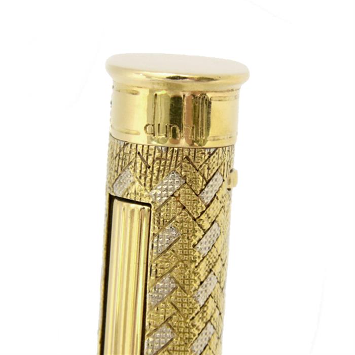 ダンヒル ライター メンズ ドレス ガスライター 18Kアウタージャケット ゴールド dunhill 18KYG WG 中古