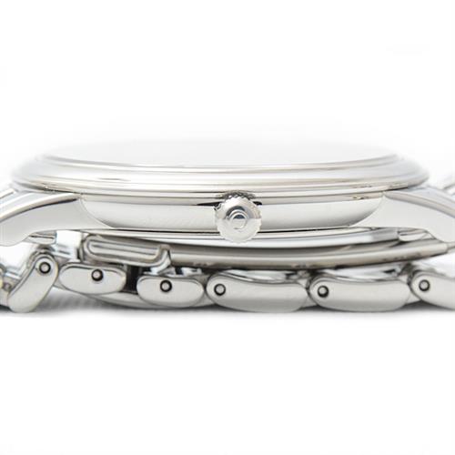 オメガ メンズ 時計 デヴィル プレステージ デイト 電池式 ブラック文字盤 ステンレス OMEGA SS 4510.52 中古