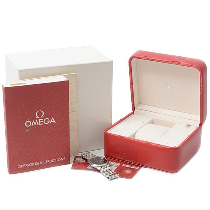 オメガ メンズ 時計 デヴィル プレステージ デイト 電池式 ブラック文字盤 ステンレス OMEGA SS 4510.52 中古