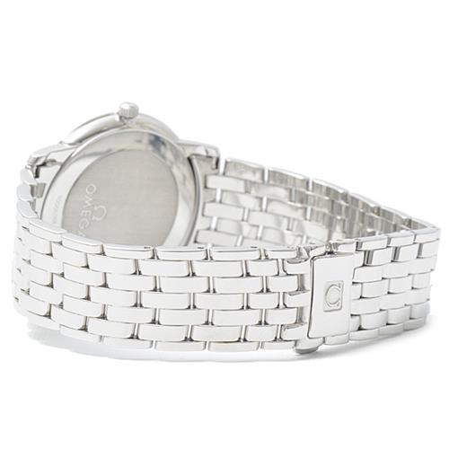 オメガ メンズ 時計 デヴィル プレステージ デイト 電池式 ブラック文字盤 ステンレス OMEGA SS 4510.52 中古