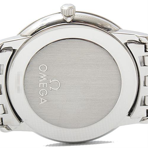 オメガ メンズ 時計 デヴィル プレステージ デイト 電池式 ブラック文字盤 ステンレス OMEGA SS 4510.52 中古