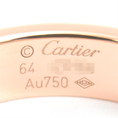 カルティエ 指輪 メンズ ラブリング ハーフダイヤモンド 3Pダイヤ 64号 ピンクゴールド Cartier 750PG 中古