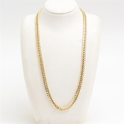 喜平 ネックレス K18 多面体ミラーカット ダブル 75g 55cm 希少 メンズ レディース チェーン イエローゴールド YG 中古