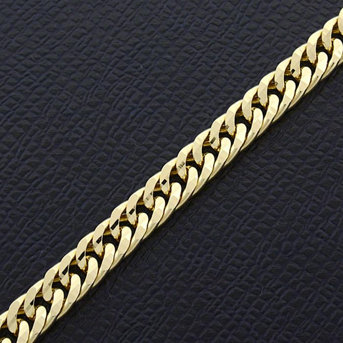 喜平 ネックレス K18 多面体ミラーカット ダブル 75g 55cm 希少 メンズ レディース チェーン イエローゴールド YG 中古