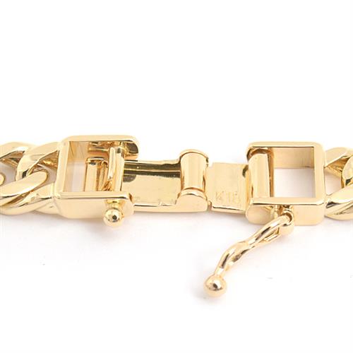 喜平 ネックレス K18 多面体ミラーカット ダブル 75g 55cm 希少 メンズ レディース チェーン イエローゴールド YG 中古