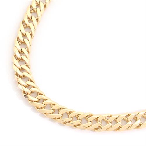 喜平 ブレスレット K18 6面カット ダブル 18g 21cm 造幣局検定刻印入 メンズ レディース チェーン イエローゴールド YG 中古