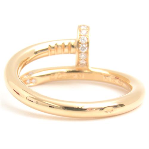 カルティエ 指輪 メンズ ジュストアンクル ダイヤモンド リング 57号 イエローゴールド Cartier 750YG 中古
