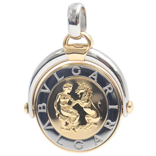 ブルガリ ペンダント レディース ホロスコープ 乙女座 ペンダント トップ ステンレス ゴールド BVLGARI SS×750YG 中古
