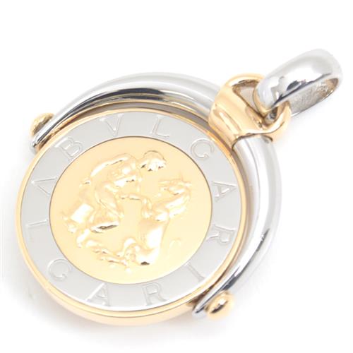 ブルガリ ペンダント レディース ホロスコープ 乙女座 ペンダント トップ ステンレス ゴールド BVLGARI SS×750YG 中古