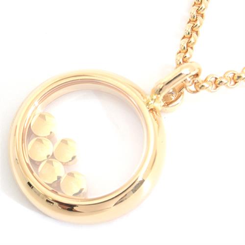 ショパール ネックレス レディース ハッピーダイヤ 5Pムービングダイヤ ネックレス イエローゴールド Chopard 750YG 中古