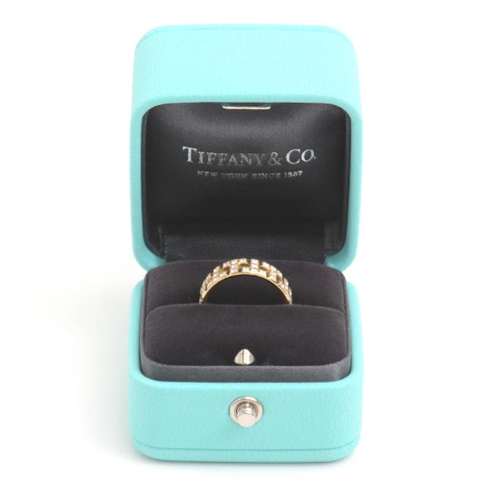 ティファニー 指輪 レディース Tトゥルー ワイド フルダイヤ リング 5.5mm幅 D0.86ct 10号 イエローゴールド TIFFANY 750YG 中古