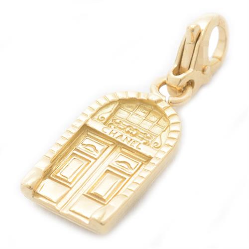 シャネル ペンダント レディース メンズ ドアモチーフ ペンダントトップ チャーム イエローゴールド CHANEL 750YG 中古