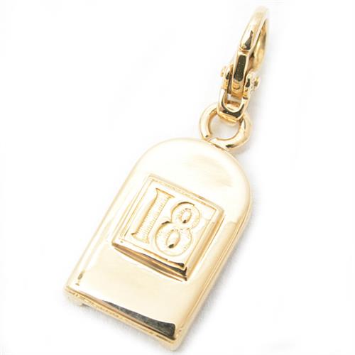 シャネル ペンダント レディース メンズ ドアモチーフ ペンダントトップ チャーム イエローゴールド CHANEL 750YG 中古