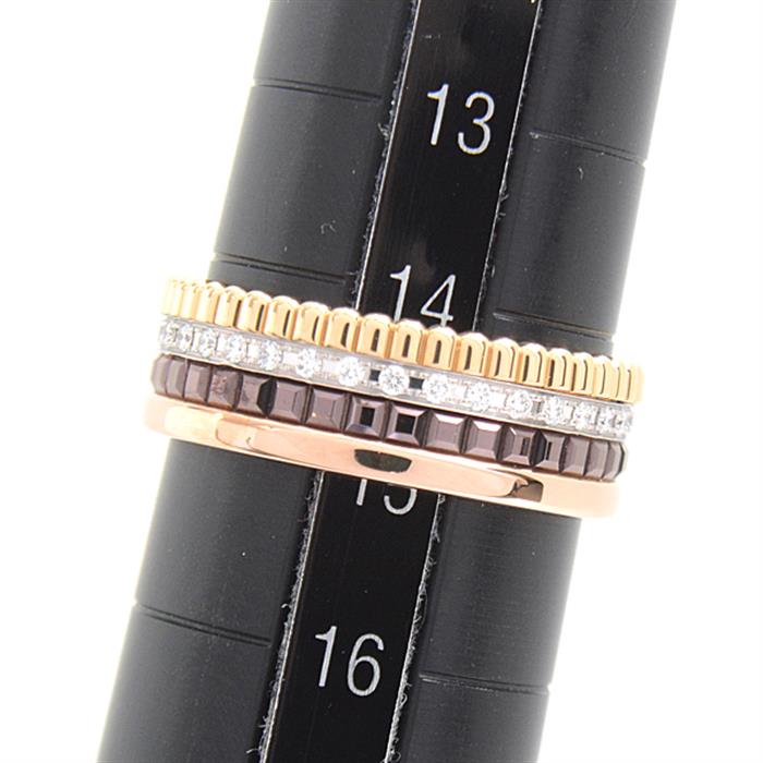 ブシュロン 指輪 メンズ キャトル ダイヤモンド リング スモール 55号 実寸14.5号 ゴールド BOUCHERON 750YG×WG×PG 中古