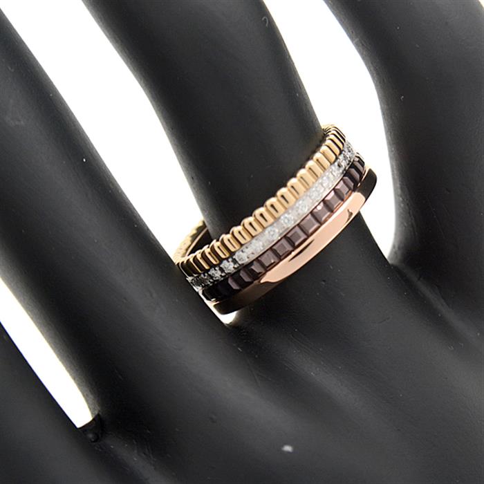 ブシュロン 指輪 メンズ キャトル ダイヤモンド リング スモール 55号 実寸14.5号 ゴールド BOUCHERON 750YG×WG×PG 中古