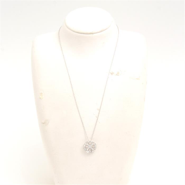 モニッケンダム ネックレス レディース ホワイトポージー ダイヤモンド ネックレス D0.46ct プラチナ MONNICKENDAM PT900 中古