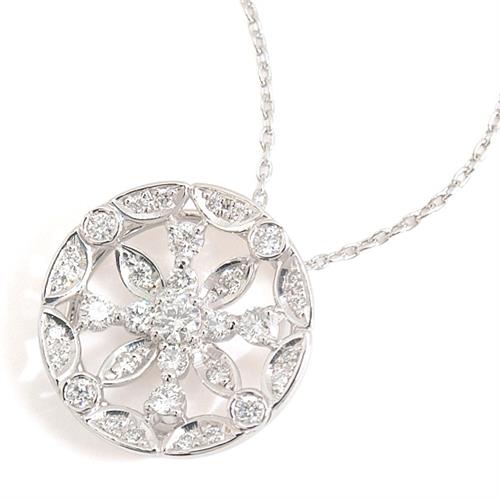 モニッケンダム ネックレス レディース ホワイトポージー ダイヤモンド ネックレス D0.46ct プラチナ MONNICKENDAM PT900 中古