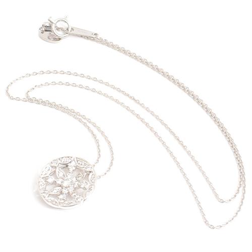 モニッケンダム ネックレス レディース ホワイトポージー ダイヤモンド ネックレス D0.46ct プラチナ MONNICKENDAM PT900 中古