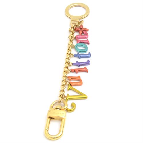 LOUIS VUITTON【ルイ・ヴィトン】 M63748 ポルトクレ・シュンヌ・ニューウェーブ バッグチャーム キーホルダー ロゴ ルイヴィトン キーホルダー メンズ レディース ポルトクレ