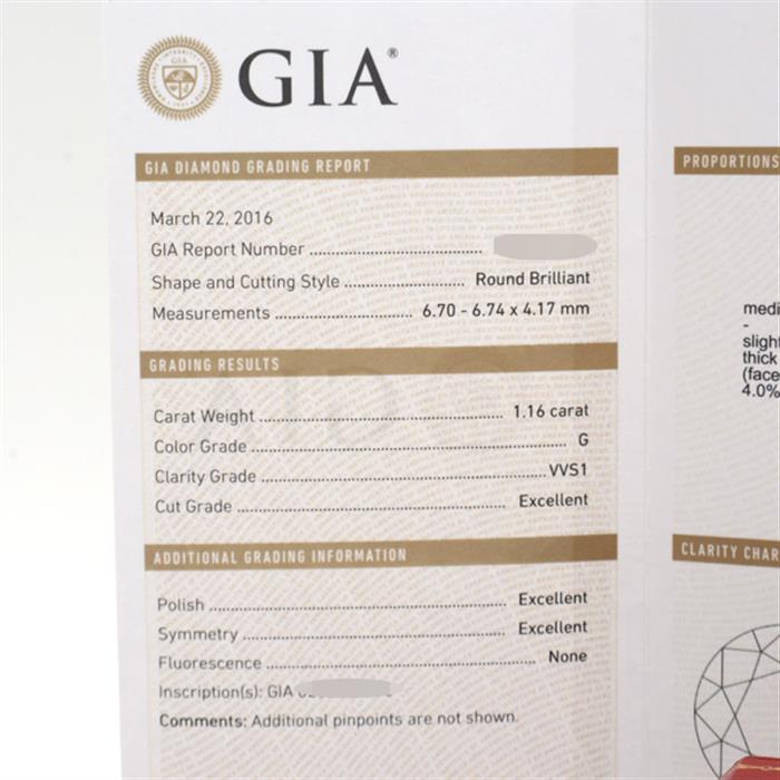 カルティエ 指輪 レディース ソリテール 立爪 ダイヤモンド リング D1.16ct G-VVS1-EX 50号 プラチナ Cartier PT950 中古