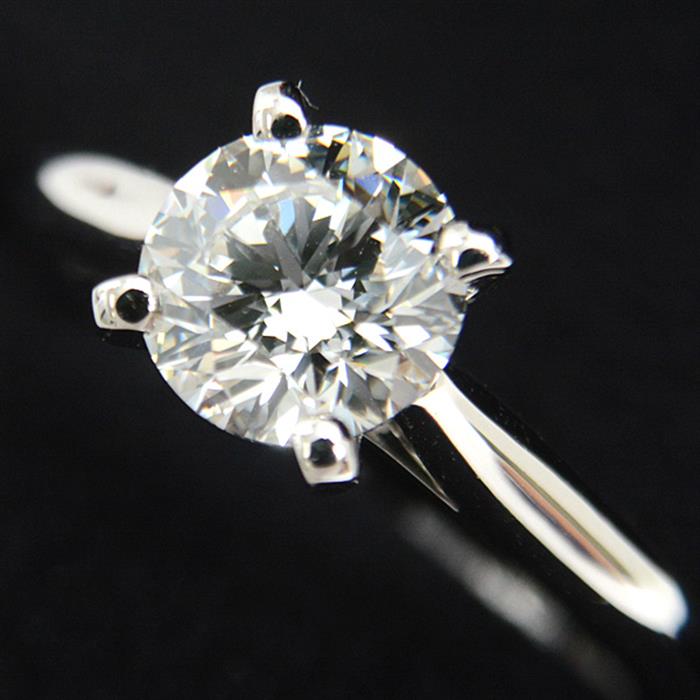 カルティエ 指輪 レディース ソリテール 立爪 ダイヤモンド リング D1.16ct G-VVS1-EX 50号 プラチナ Cartier PT950 中古