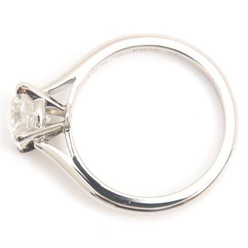 カルティエ 指輪 レディース ソリテール 立爪 ダイヤモンド リング D1.16ct G-VVS1-EX 50号 プラチナ Cartier PT950 中古
