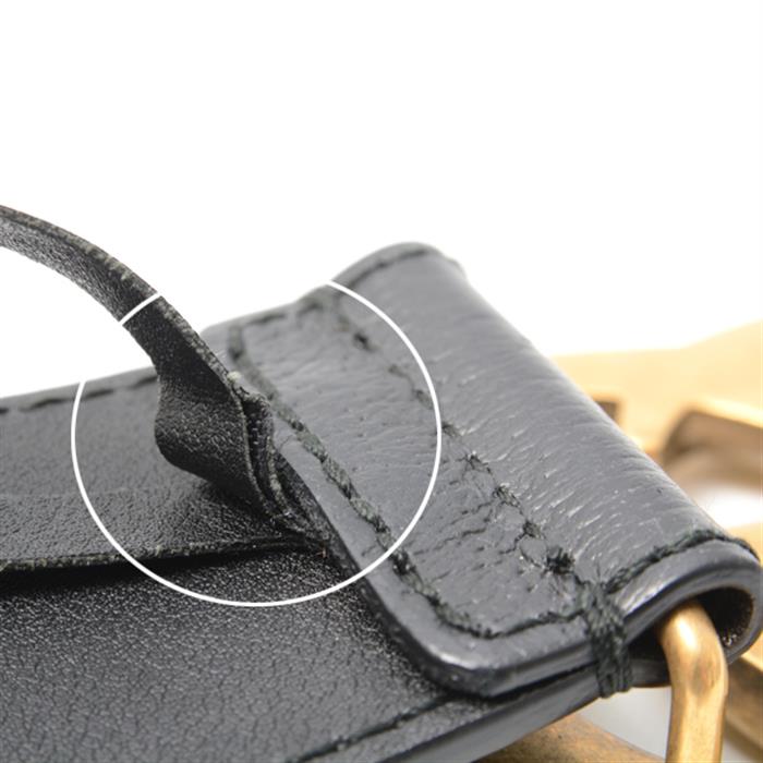 グッチ ベルト メンズ GGマーモント レザー ブラック×ゴールドバックル 77cm～87cm対応 GUCCI 406831 中古