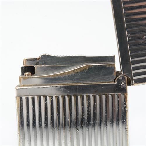 デュポン ライター メンズ ギャッツビー ローラガスライター メンテナンス済み ストライプ シルバー S.T.Dupont 中古