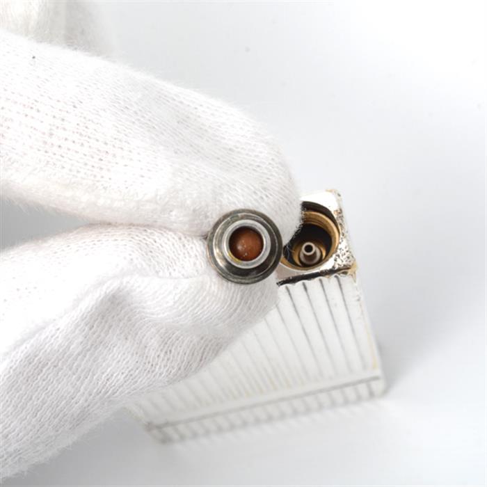 デュポン ライター メンズ ギャッツビー ローラガスライター メンテナンス済み ストライプ シルバー S.T.Dupont 中古