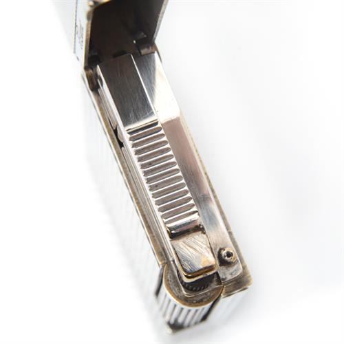 デュポン ライター メンズ ギャッツビー ローラガスライター メンテナンス済み ストライプ シルバー S.T.Dupont 中古