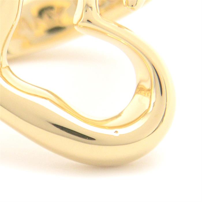 ティファニー 指輪 レディース オープンハート リング 6号 イエローゴールド TIFFANY 750YG 中古