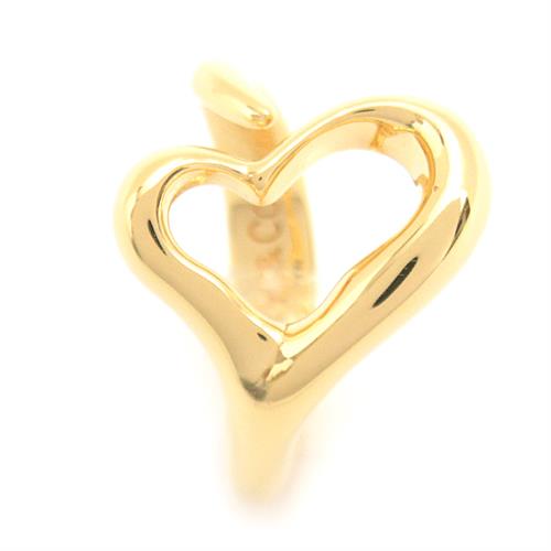 ティファニー 指輪 レディース オープンハート リング 6号 イエローゴールド TIFFANY 750YG 中古