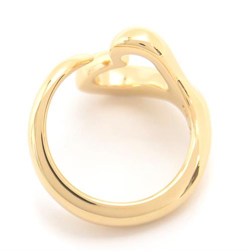 ティファニー 指輪 レディース オープンハート リング 6号 イエローゴールド TIFFANY 750YG 中古