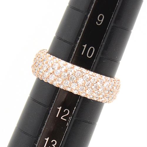 ポンテヴェキオ 指輪 レディース パヴェ フルダイヤ リング 11号 D2.0ct ピンクゴールド Ponte Vecchio K18PG 中古