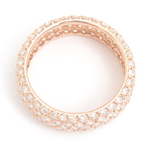 ポンテヴェキオ 指輪 レディース パヴェ フルダイヤ リング 11号 D2.0ct ピンクゴールド Ponte Vecchio K18PG 中古