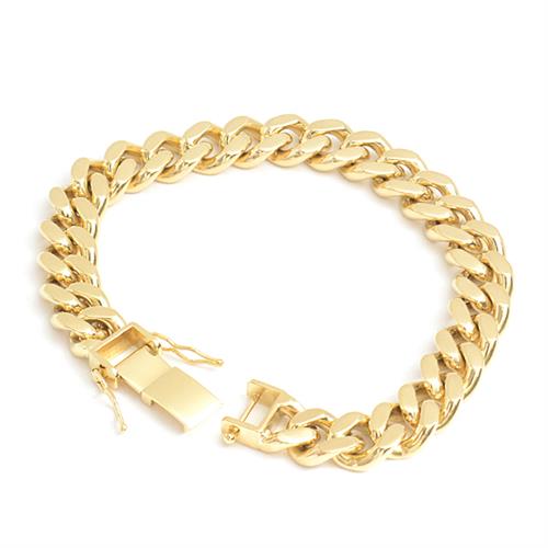 ジュエリーマキ 喜平 ブレスレット K18 2面カット 100g 22cm メンズ チェーン イエローゴールド YG 中古