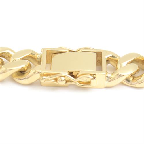 ジュエリーマキ 喜平 ブレスレット K18 2面カット 100g 22cm メンズ チェーン イエローゴールド YG 中古