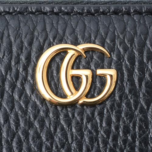 グッチ 財布 レディース メンズ GGスプリーム プチマーモント ラウンドファスナー 長財布 レザー×PVC GUCCI 中古