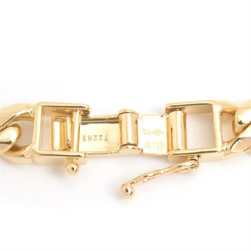 喜平 ネックレス K18 8面カット 100g 50cm 造幣局検定刻印入 メンズ レディース チェーン イエローゴールド YG 中古