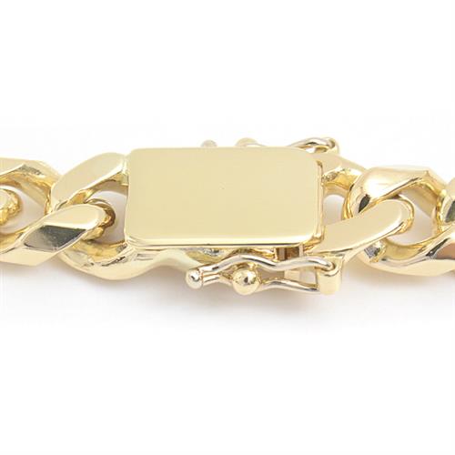 喜平 ブレスレット K18 8面カット 50g 20cm 造幣局検定刻印入 メンズ レディース チェーン イエローゴールド YG 中古