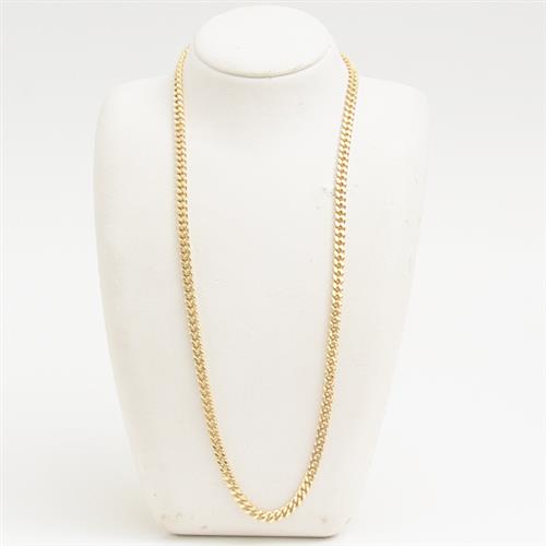 喜平 ネックレス K18 6面カット 60g 60cm メンズ レディース チェーン イエローゴールド YG 中古