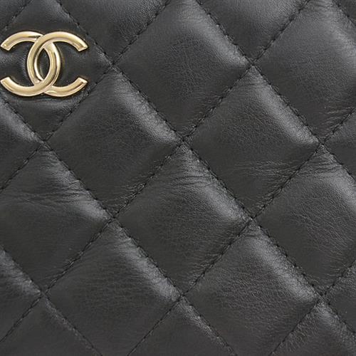 シャネル バッグ レディース マトラッセ パール チェーンウォレット ショルダーバッグ ブラック CHANEL 中古