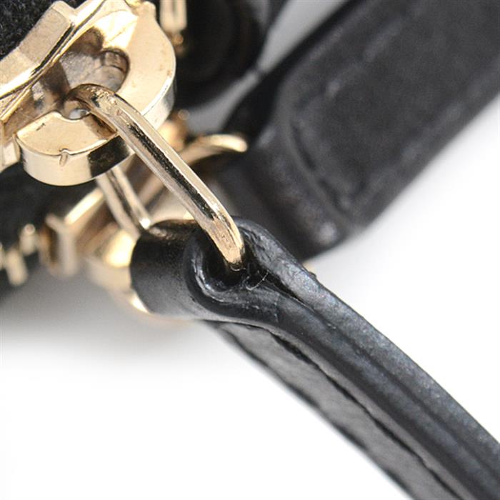 シャネル バッグ レディース マトラッセ パール チェーンウォレット ショルダーバッグ ブラック CHANEL 中古