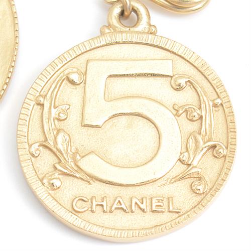 シャネル ブローチ レディース ココ マドモアゼル NO5 3連コイン 03P ゴールドカラー CHANEL 中古