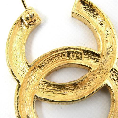 シャネル ブローチ レディース ココマーク ライトストーンブローチ ゴールド CHANEL 中古