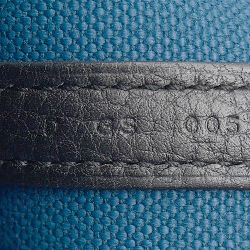 エルメス バッグ レディース ガーデンパーティTPM D刻 トートバッグ トワルミリタリー ディープブルー×ブラック HERMES 中古