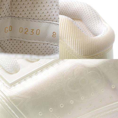 ルイヴィトン 靴 メンズ LVトレイナー ハイカットスニーカー サイズ8 日本サイズ26.5cm クリア Louis Vuitton 中古